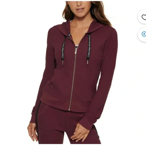 CALVIN KLEIN PERFORMANCE Cotton Blend Waffle Jacket - Picture 1 of 7